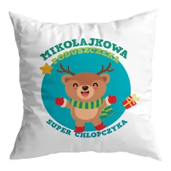 Poduszka BOŻE NARODZENIE Mikołajkowa poduszeczka Chłopczyka